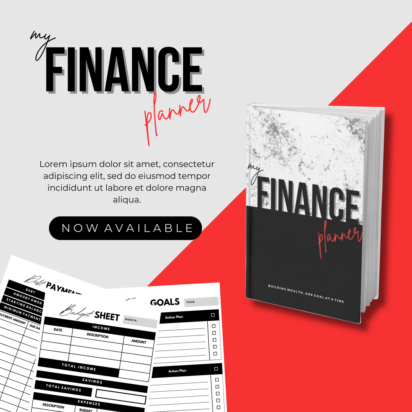 My Finance Planner (KDP compatible + free course)