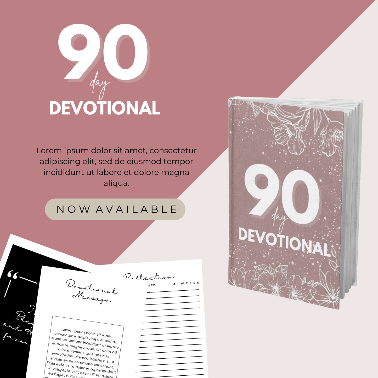 90 Day Devotional Journal (KDP compatible + free course)