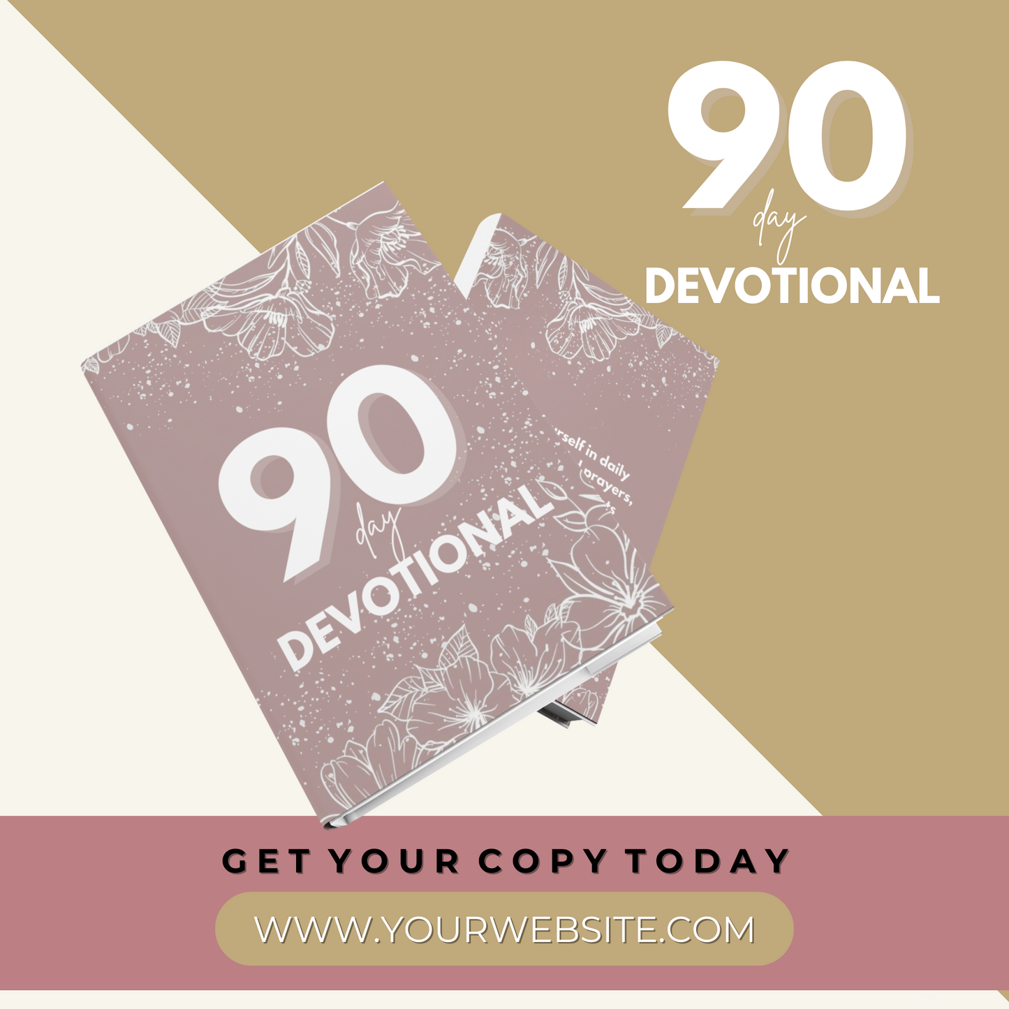 90 Day Devotional Journal (KDP compatible + free course)