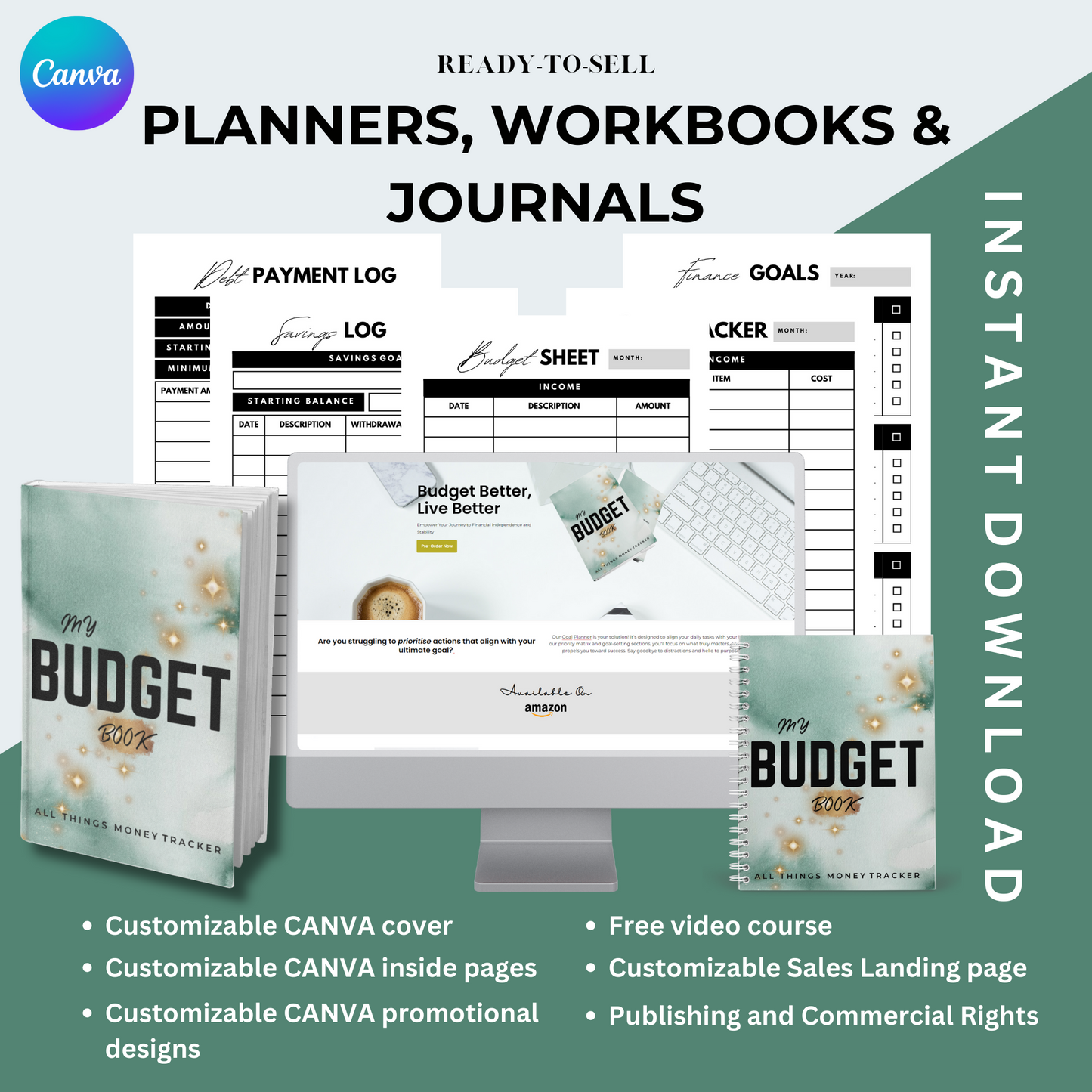 My Budget Book Planner (KDP compatible + free course)