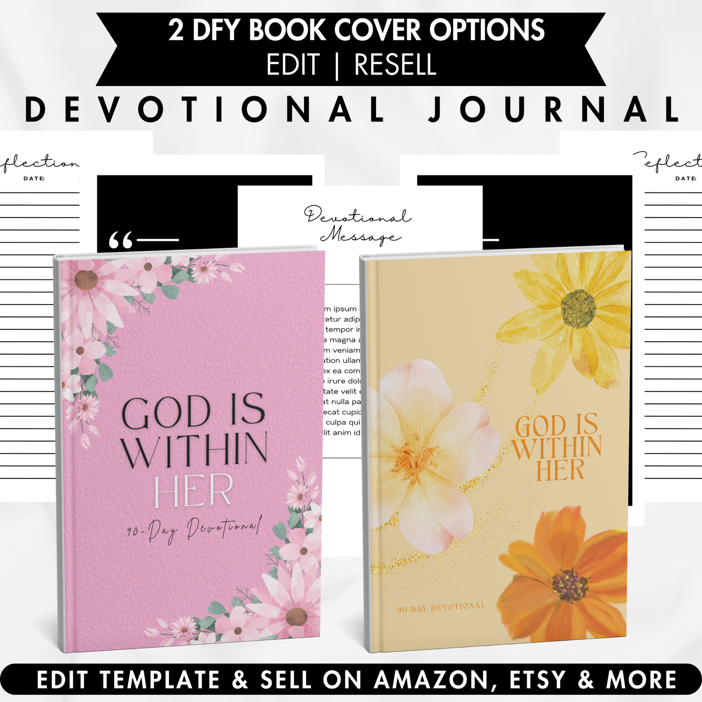 God Is Within Her Devotional Journal (KDP compatible + free course)