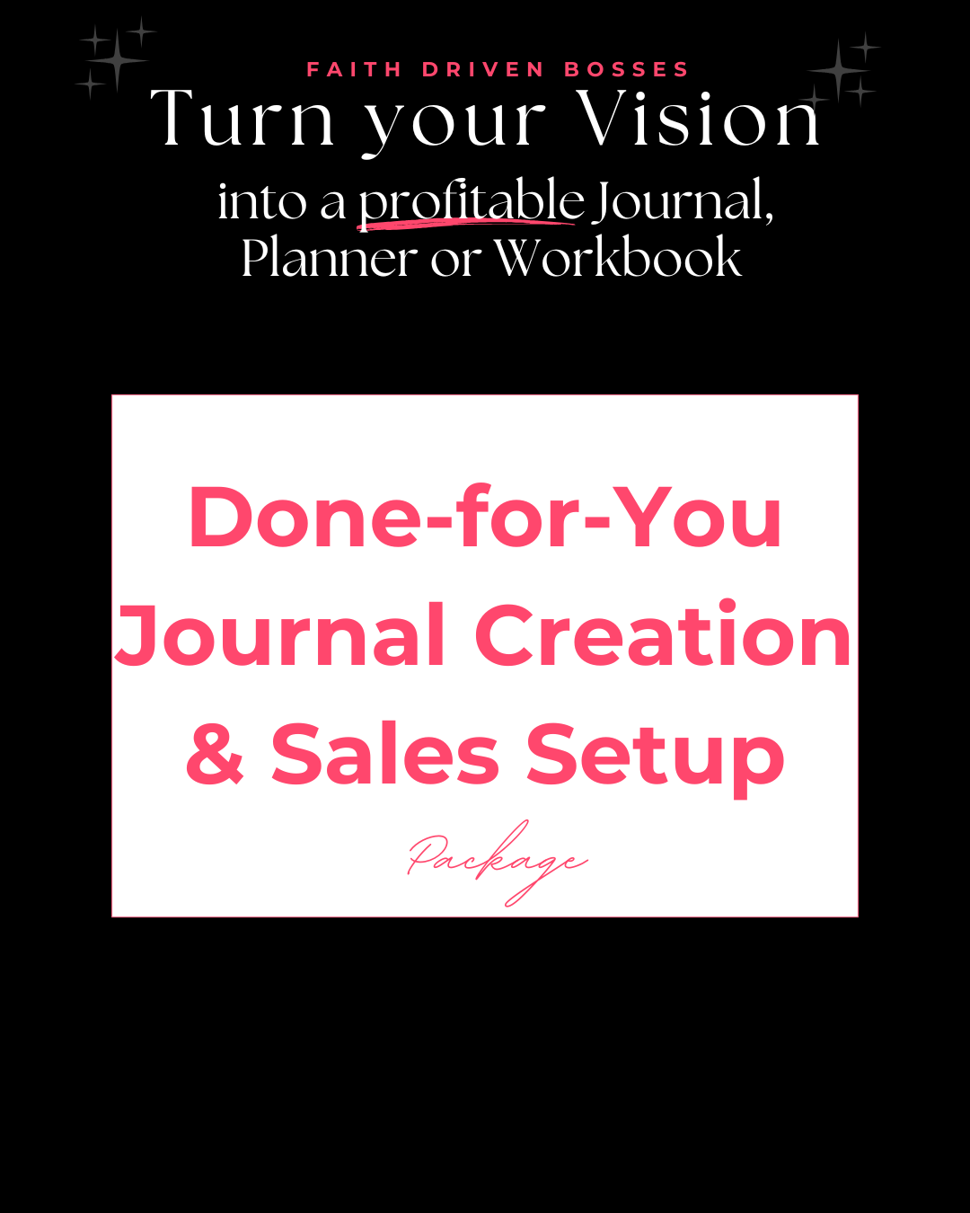 Done-for-You Journal Creation & Sales Setup