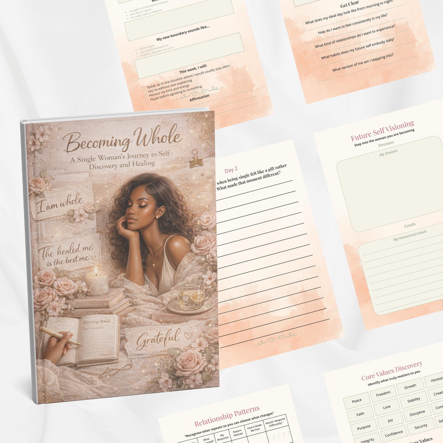 Becoming Whole: A Single Woman’s Journey to Self-Discovery and Healing (KDP compatible + free course)