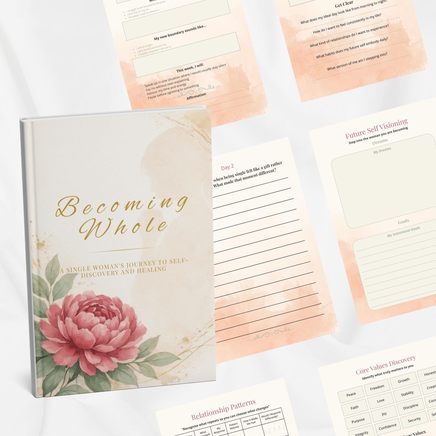 Becoming Whole: A Single Woman’s Journey to Self-Discovery and Healing (KDP compatible + free course)
