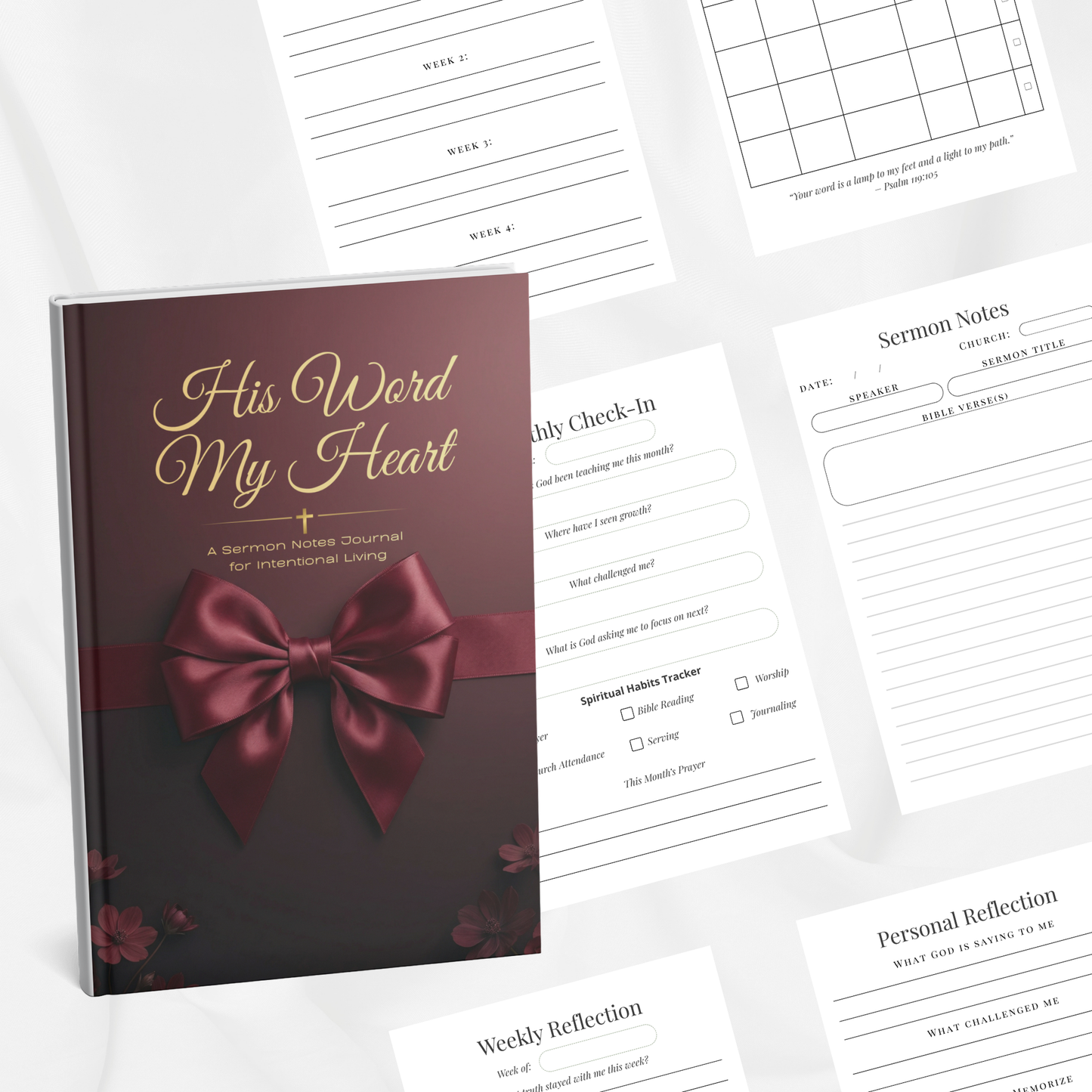 His Word, My Heart: Sermon Notes Template + Free Video Course