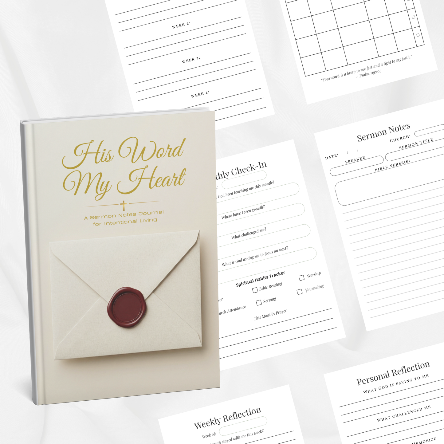 His Word, My Heart: Sermon Notes Template + Free Video Course