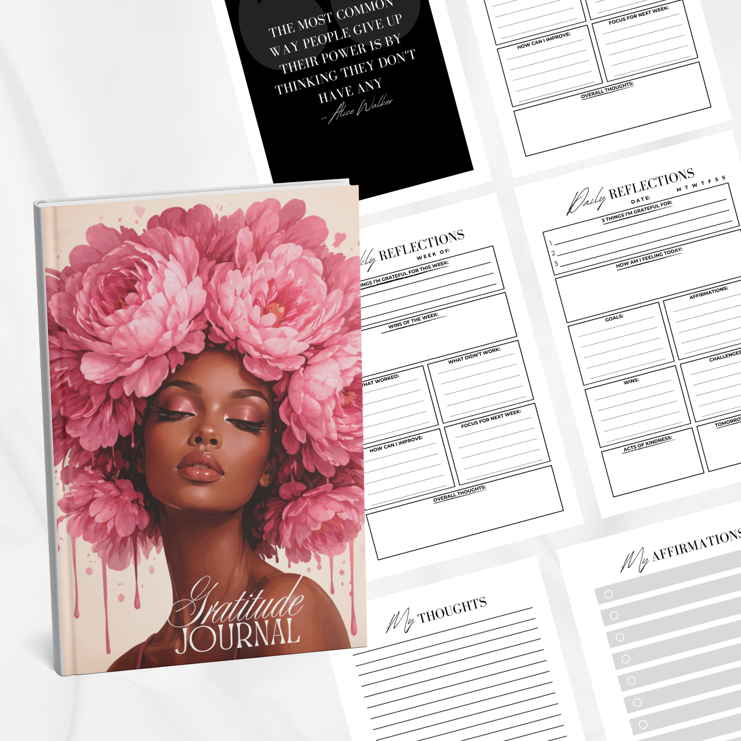 Gratitude Journal (Set 1) (KDP compatible + free course)