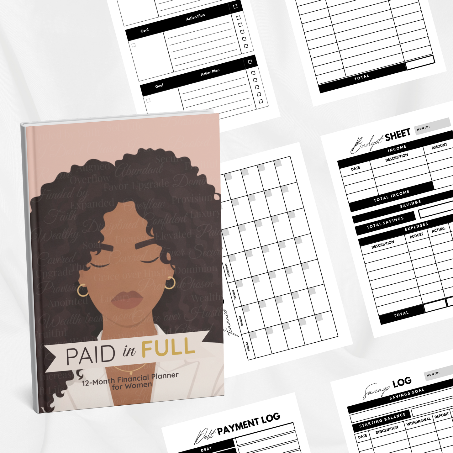 Paid in Full: 12-Month Financial Planner for Women  Money Management, Savings Tracker & Expense Planner (KDP compatible + free course)