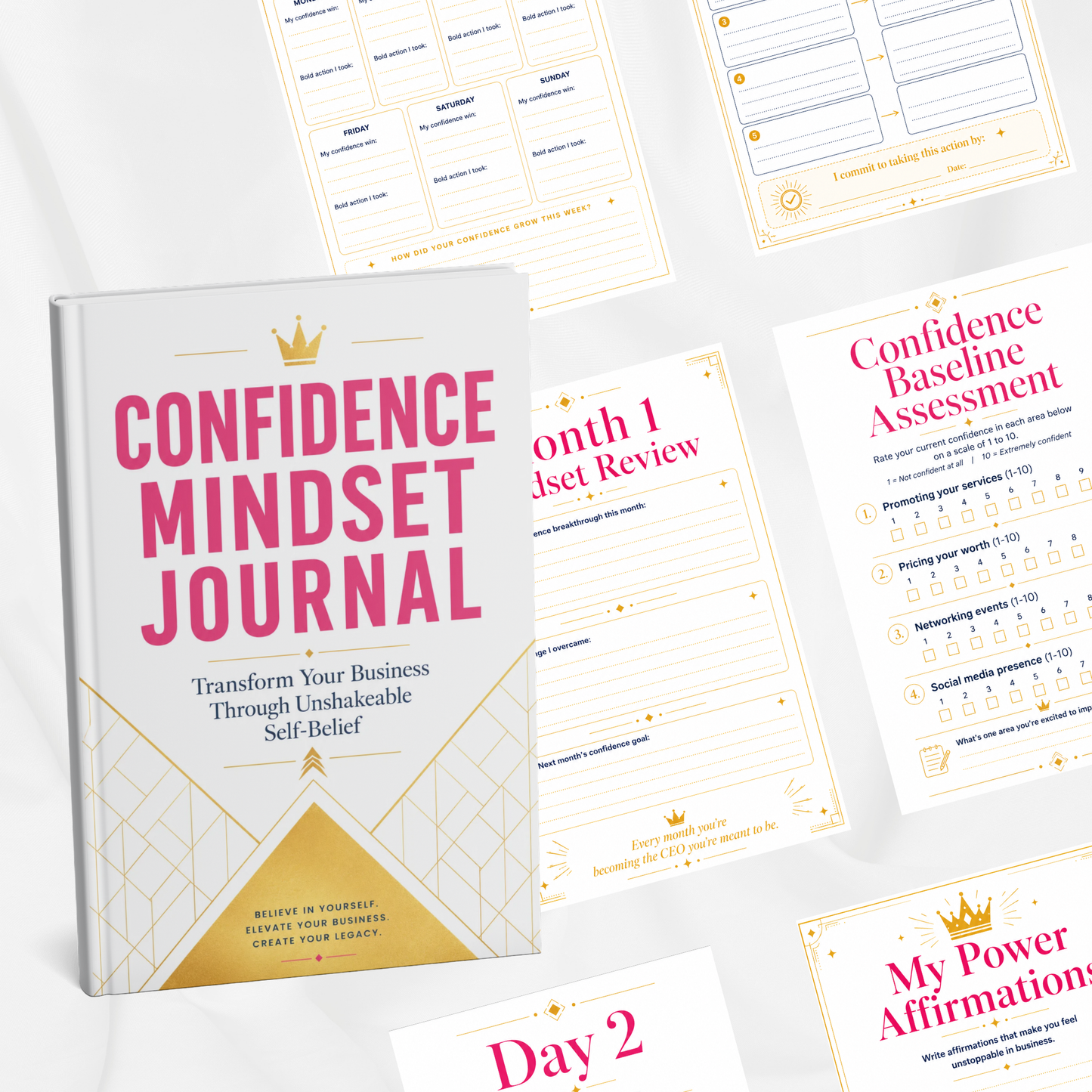 Confidence Mindset Journal for Women Entrepreneurs: 30-Day Business Transformation Workbook to Build Unshakeable Self-Belief and Amplify Your Success