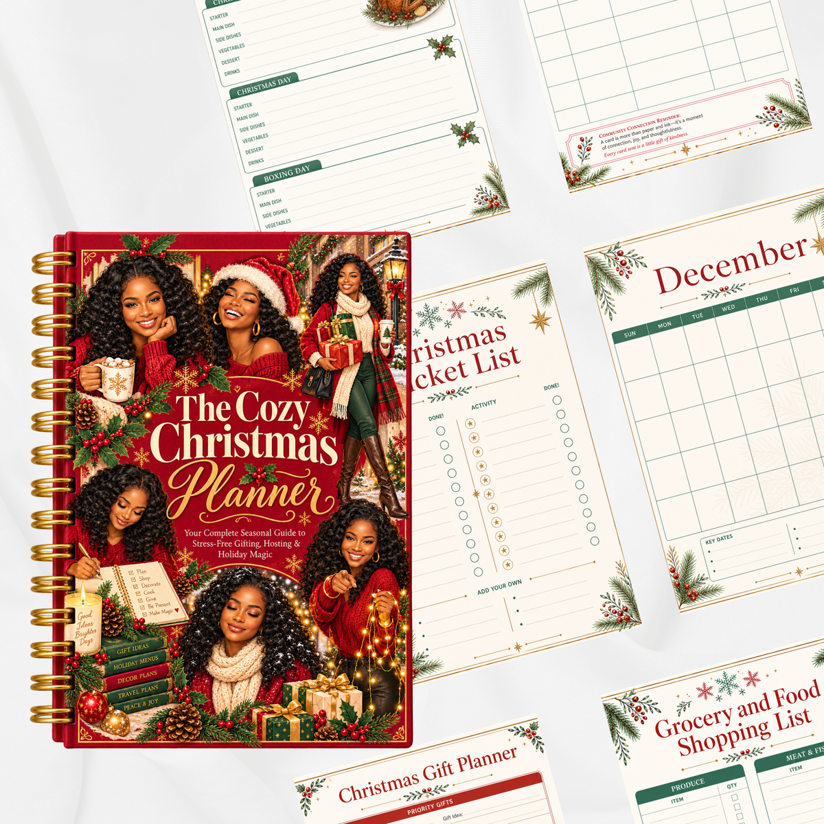 The Cozy Christmas Planner (Ready-to-Sell Template) A Complete Christmas Planning System for Gifts, Hosting & Holiday Magic