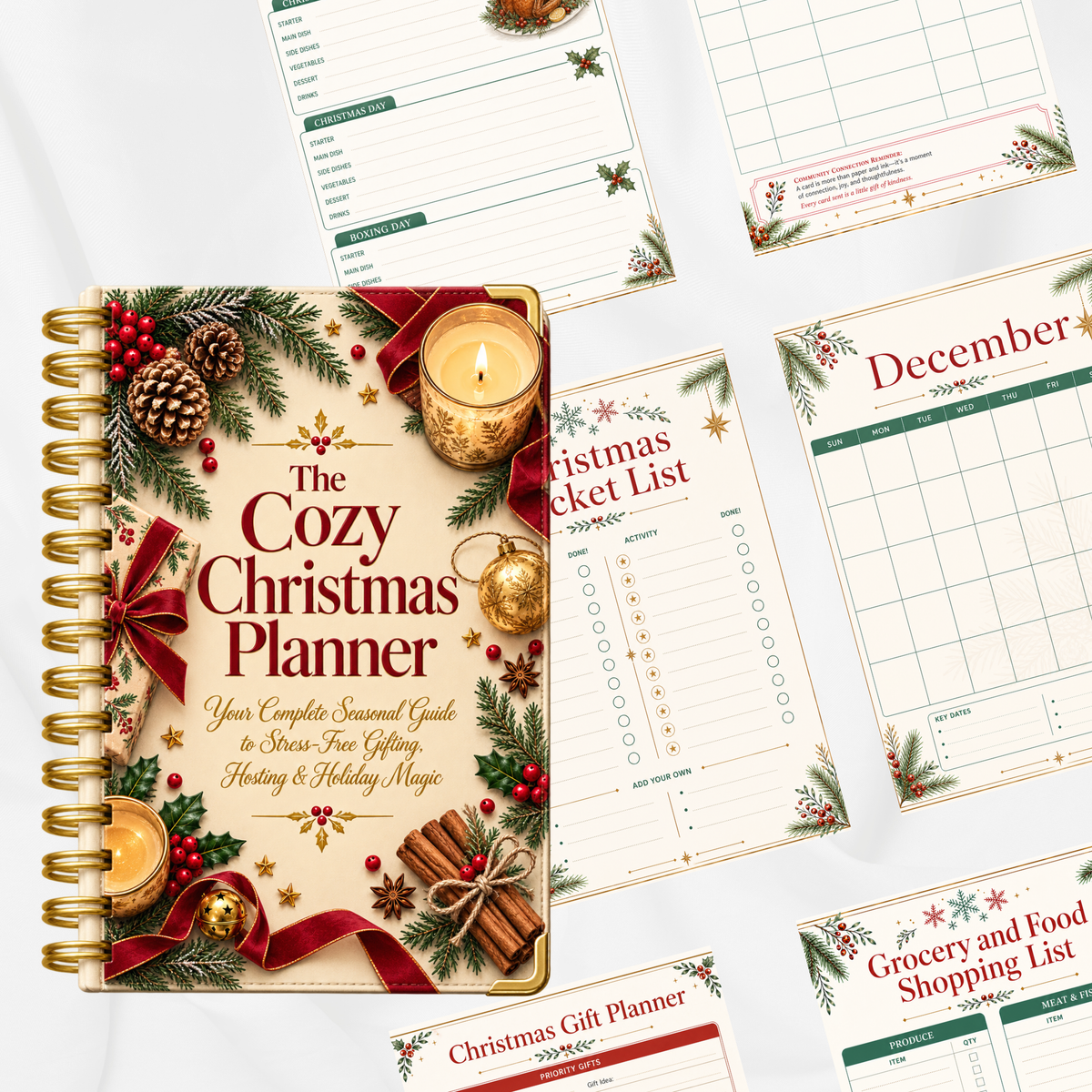 The Cozy Christmas Planner (Ready-to-Sell Template) A Complete Christmas Planning System for Gifts, Hosting & Holiday Magic