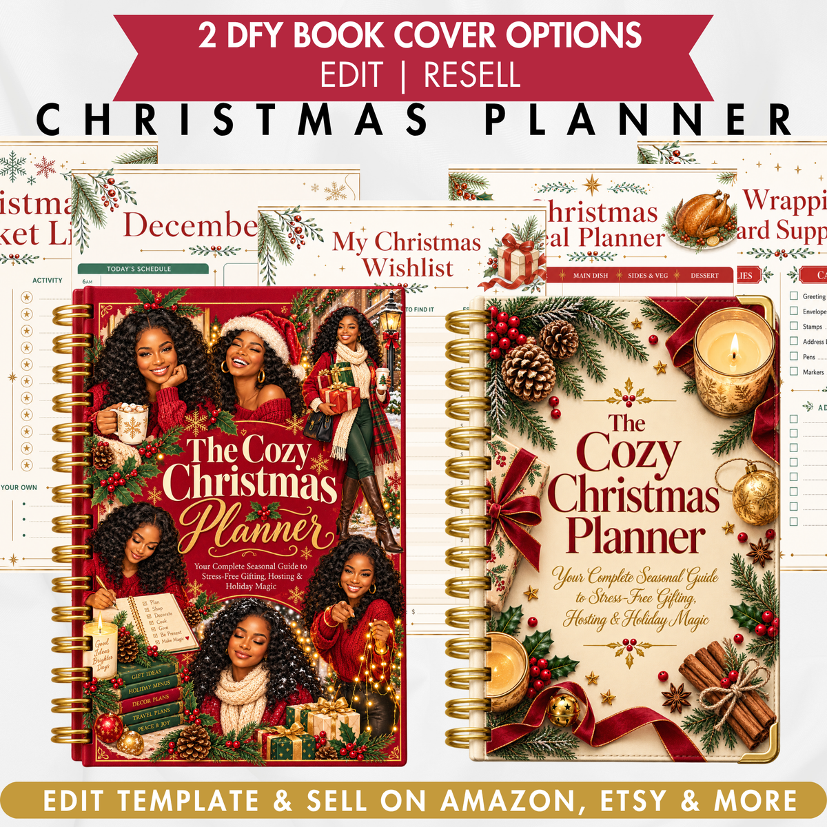 The Cozy Christmas Planner (Ready-to-Sell Template) A Complete Christmas Planning System for Gifts, Hosting & Holiday Magic