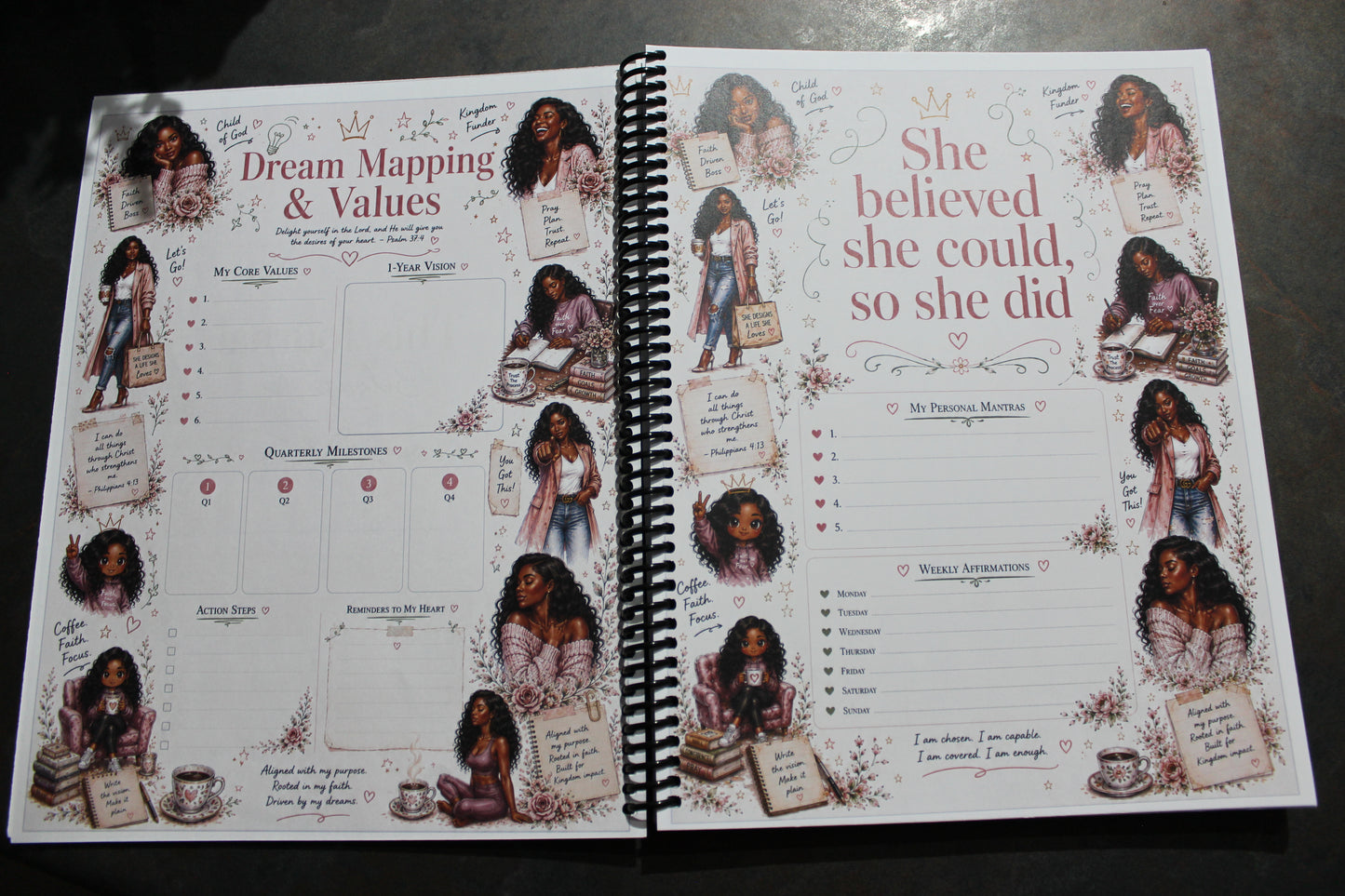 Daily Intentions & Goals Planner for Women